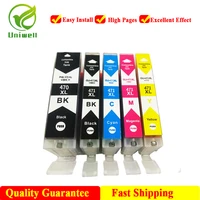 uniwell pgi 470xl cli 471xl replacement ink cartridge for canon pgi470 cli471 printer mg5740 mg6840 mg9040 ts5040 ts6040