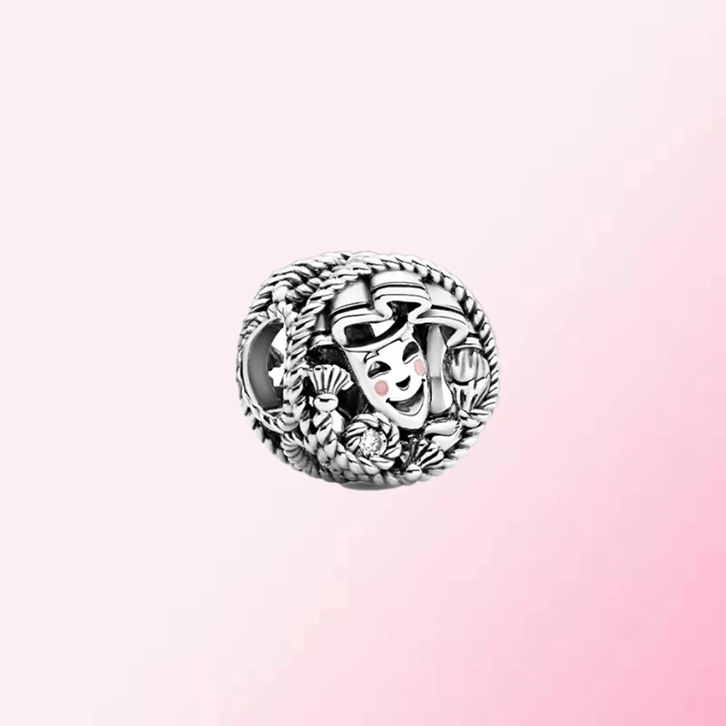 

1:1 Make High Quality Original 925 Sterling Silver Custom Clown Mask DIY Beads