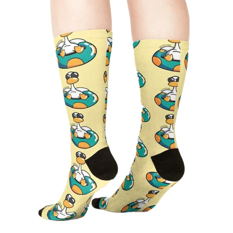 

2021 Women's socks kawaii Walking Leopards Printed Socks Woman harajuku Happy Funny Novelty cute girl gift Socks for women