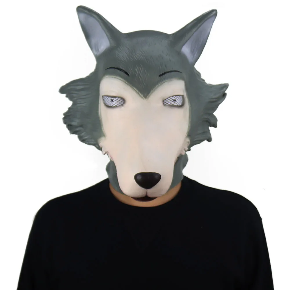 Маски аниме BEASTARS Legoshi Haru: маска волка и кролика из латекса для косплея на Хэллоуин и фэнси-балла.