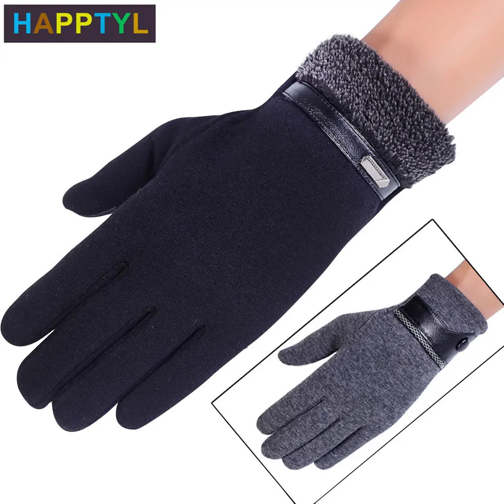 HAPPTYL 1 пара модные зимние перчатки с сенсорным экраном теплые бархатные защитой
