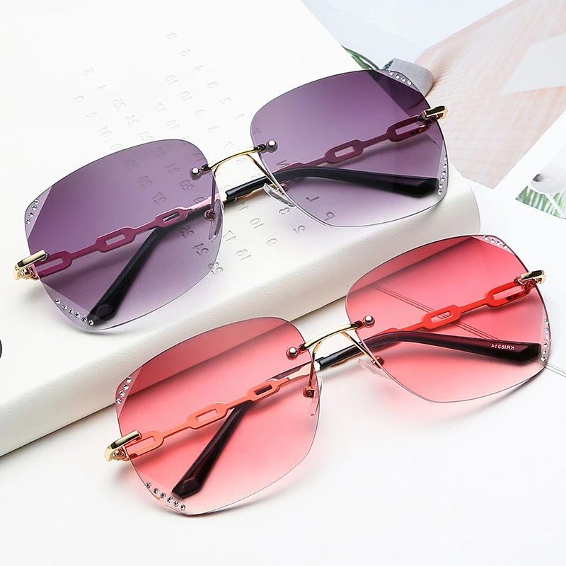 Модные солнцезащитные очки с неровной оправой летние пляжные новинка 2020 защитой