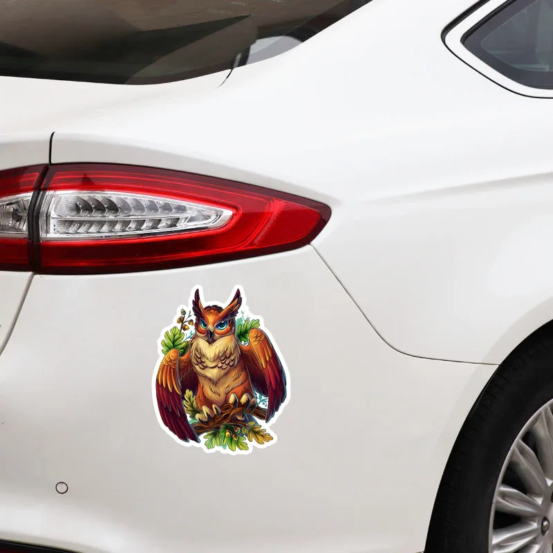 DAWASARU забавная Сова крылья ветка ПВХ украшение автомобиля аксессуары наклейки