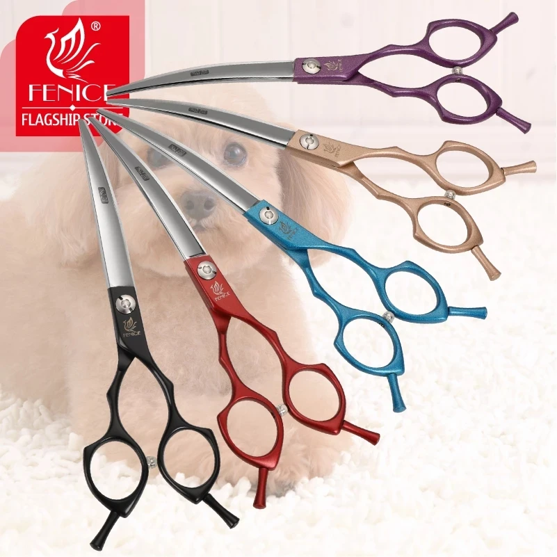 Фото Ножницы Fenice Jp440c с изогнутым лезвием, 6,5/7,0 дюйма №4