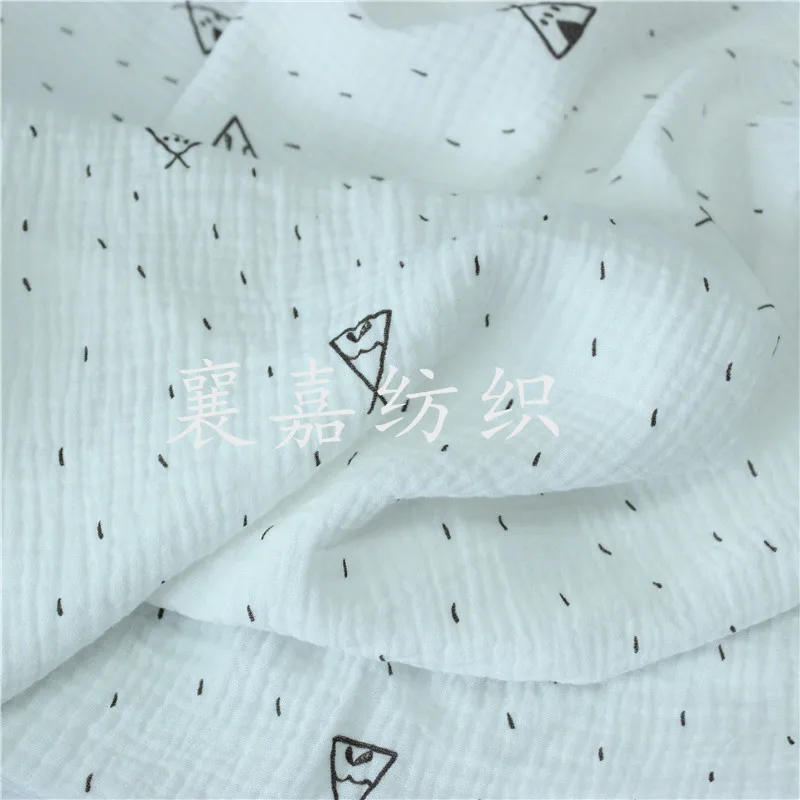 Хлопковая марля креп детская ткань двойное Марлевое одеяло для младенцев