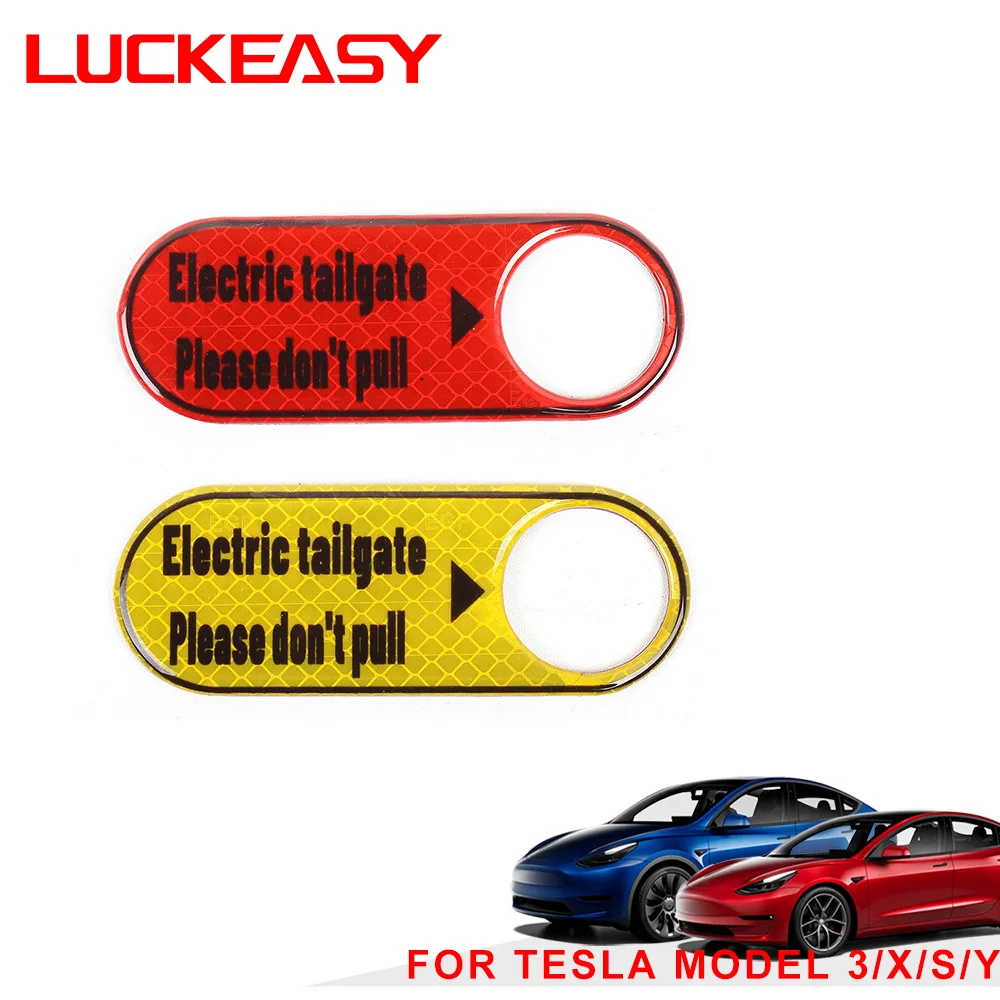 

Car trunk tailgate Switch warning sticker For Tesla Model ModelY 3 X S electric tailgate reminder accessories reflective sticker