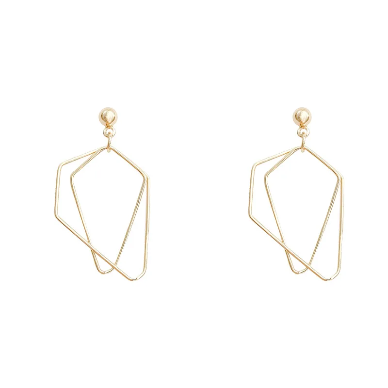 

New Design Sense Geometric Irregular Earrings Korean Earrings Female Cold Style Simple Stud Earrings Tide Fashion Jewelry