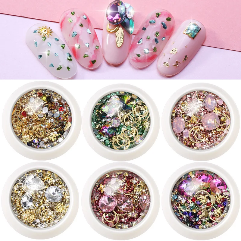3D Rhinestone Mixed Decoration Irregular Nail Accesories Shining Crystal Diamond DIY Design For Art | Красота и здоровье