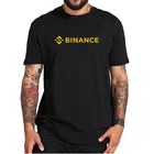 Binance флуоресцентная криптовалюта-монета, незаменимая модная футболка с коротким рукавом, 100% хлопок, европейский размер, Мужская футболка
