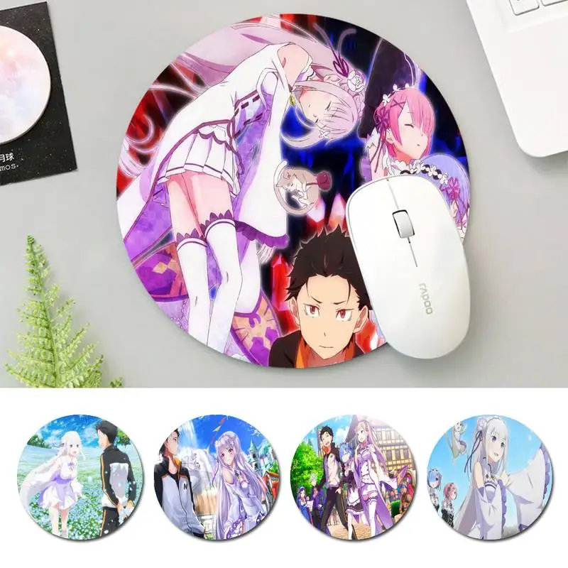 

Настольный резиновый круглый коврик для мыши, с нулевым началом жизни в другом мире