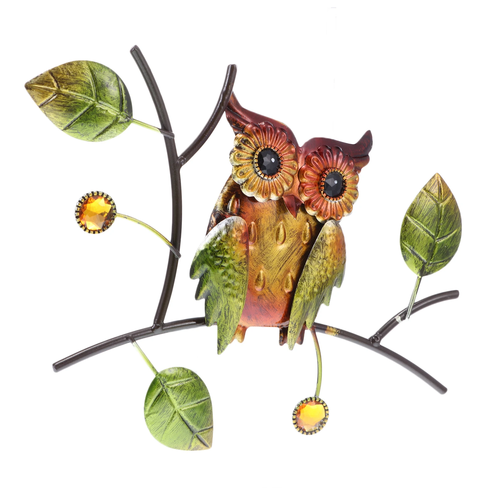 Настенное украшение в виде совы подвесное железная настенная декорация для дома