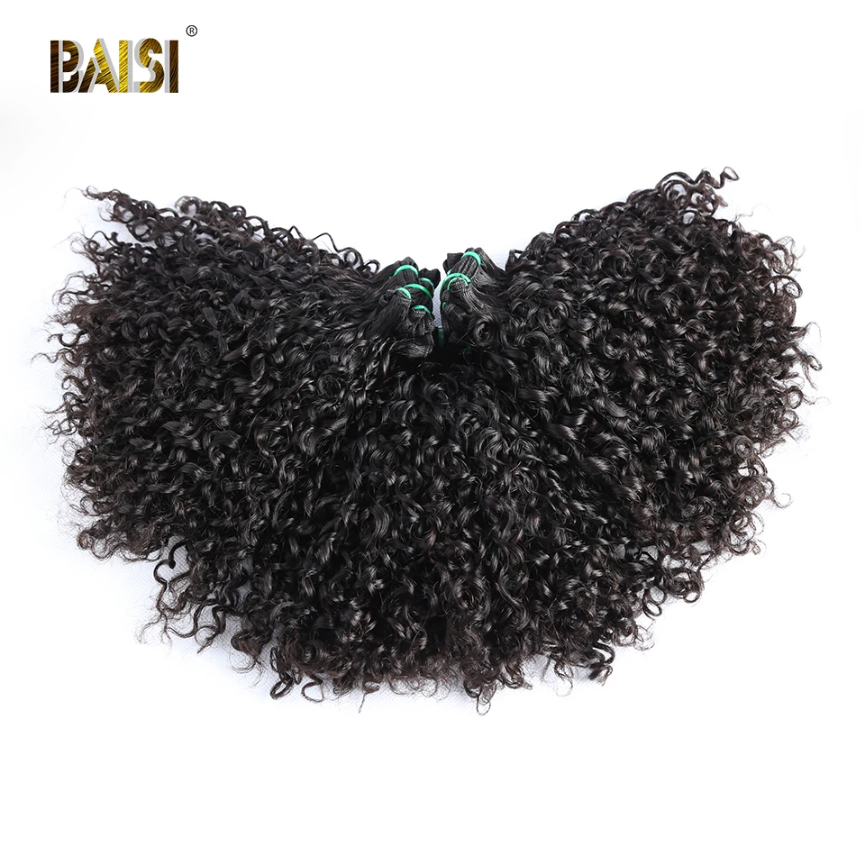 BAISI волосы индийские Pissy curl 100% человеческие бесплатная доставка|Пряди для