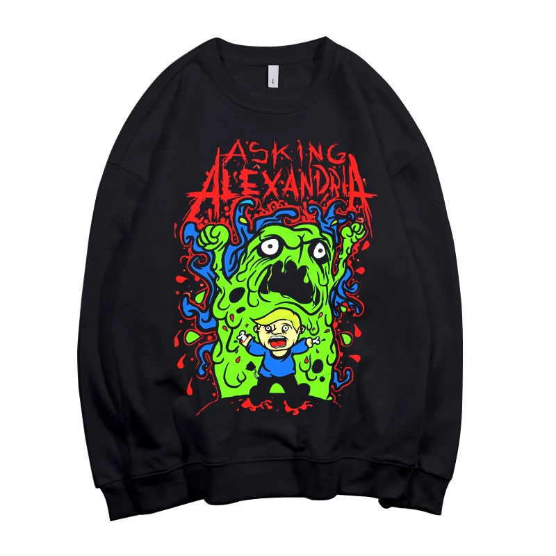 style2 Todhoof,, с запросом Александрии, тяжелая металлическая лента, унисекс, вырез лодочкой, хлопковая толстовка, Азиатский размер - Цвет: style2