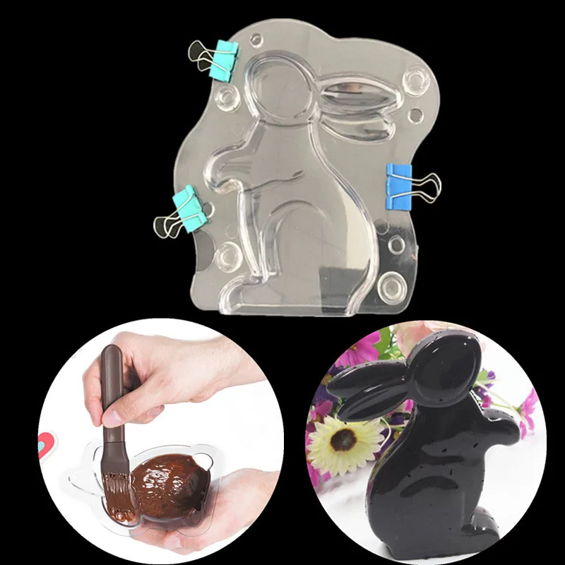 

3D DIY Rabbit Shaped Pudding Mold Chocolate Mold Easter Baking Cake Cookie Mould Dessert Tools Bakeware Cake Decorating Tools