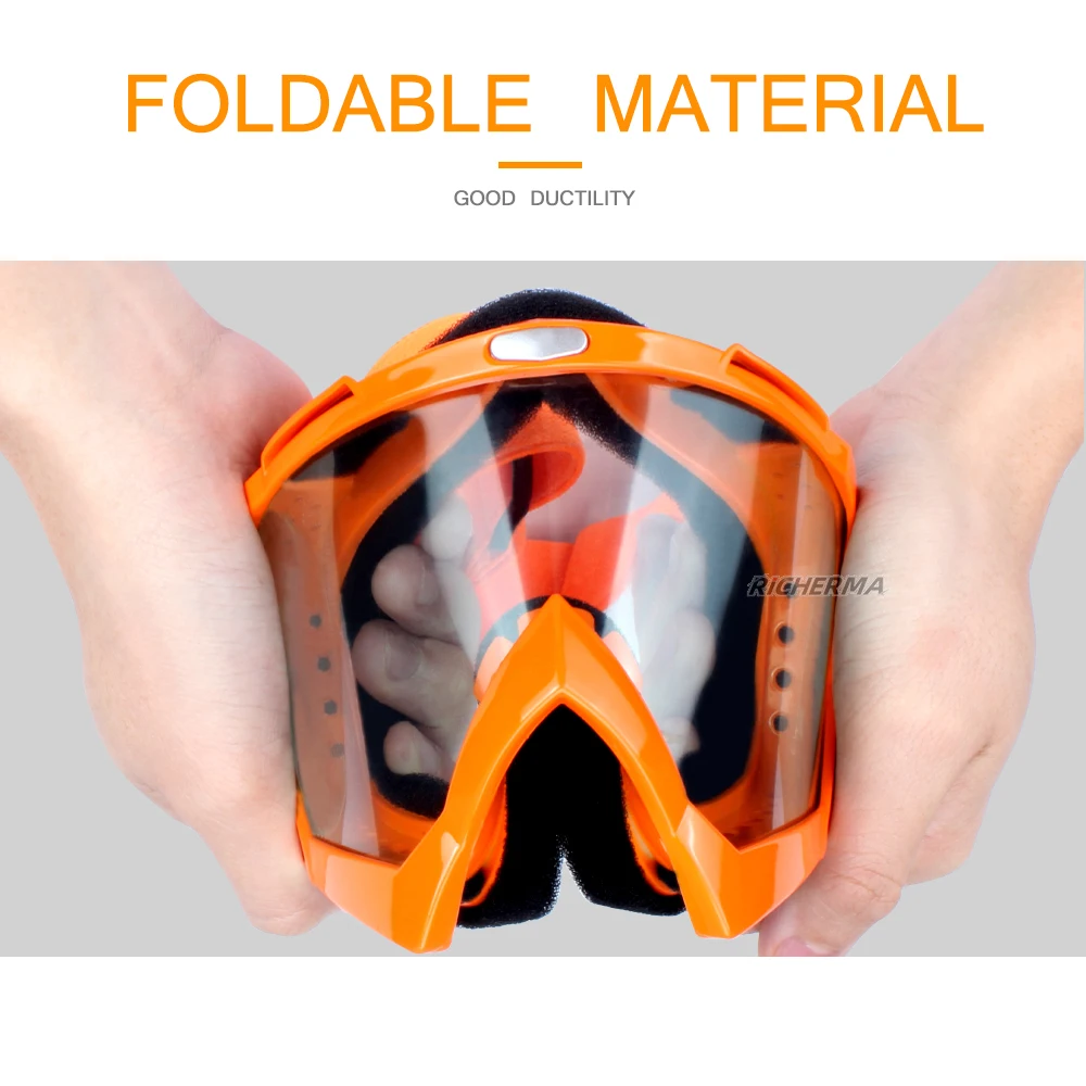 Защитные очки для мотокросса ветрозащитные дышащие прозрачные линзы лыжные