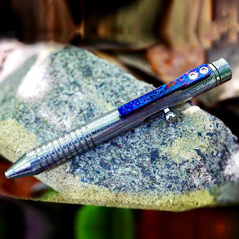 Портативная тактическая ручка для активного отдыха с изображением Дамасского