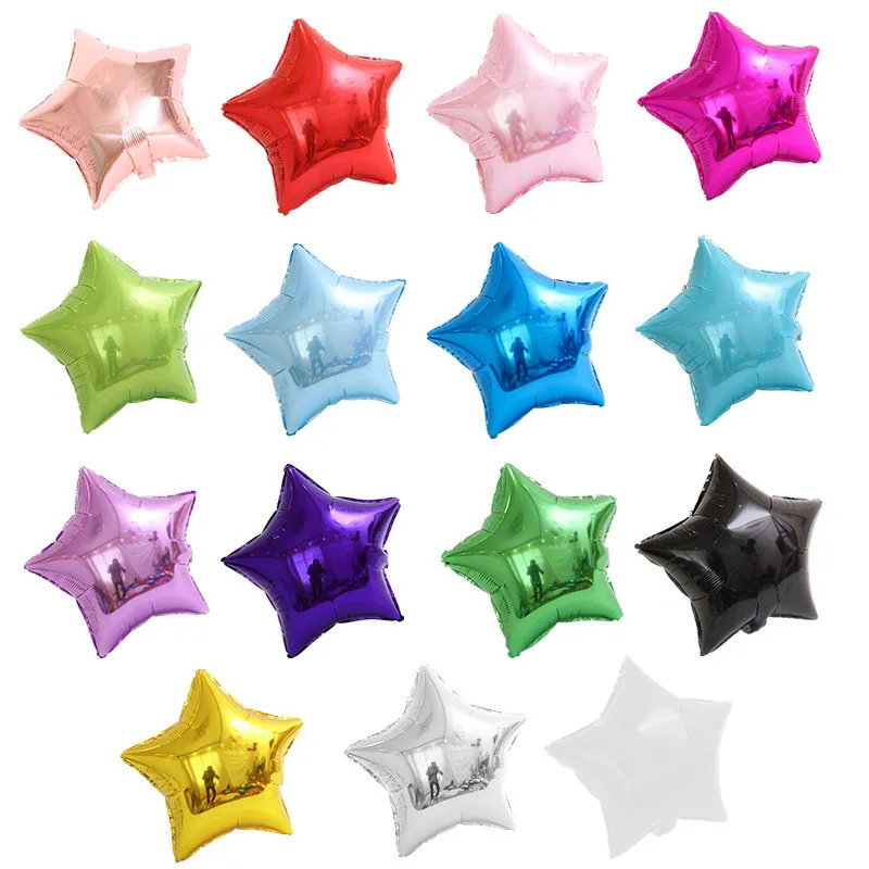 10 шт. 18 дюймов пентаграмма шар из алюминиевой фольги день рождения Свадебный