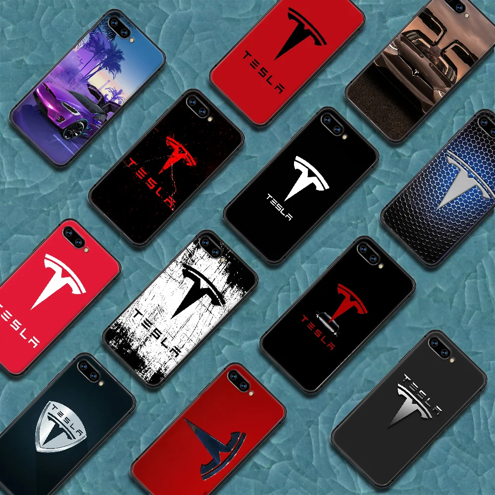 

Tesla Car Logo Phone Case Cover Hull For HUAWEI Honor 6A 7A 7C 8 8A 8S 8x 9 9x 10 10i 20 Lite Pro black Shell Luxury Cell