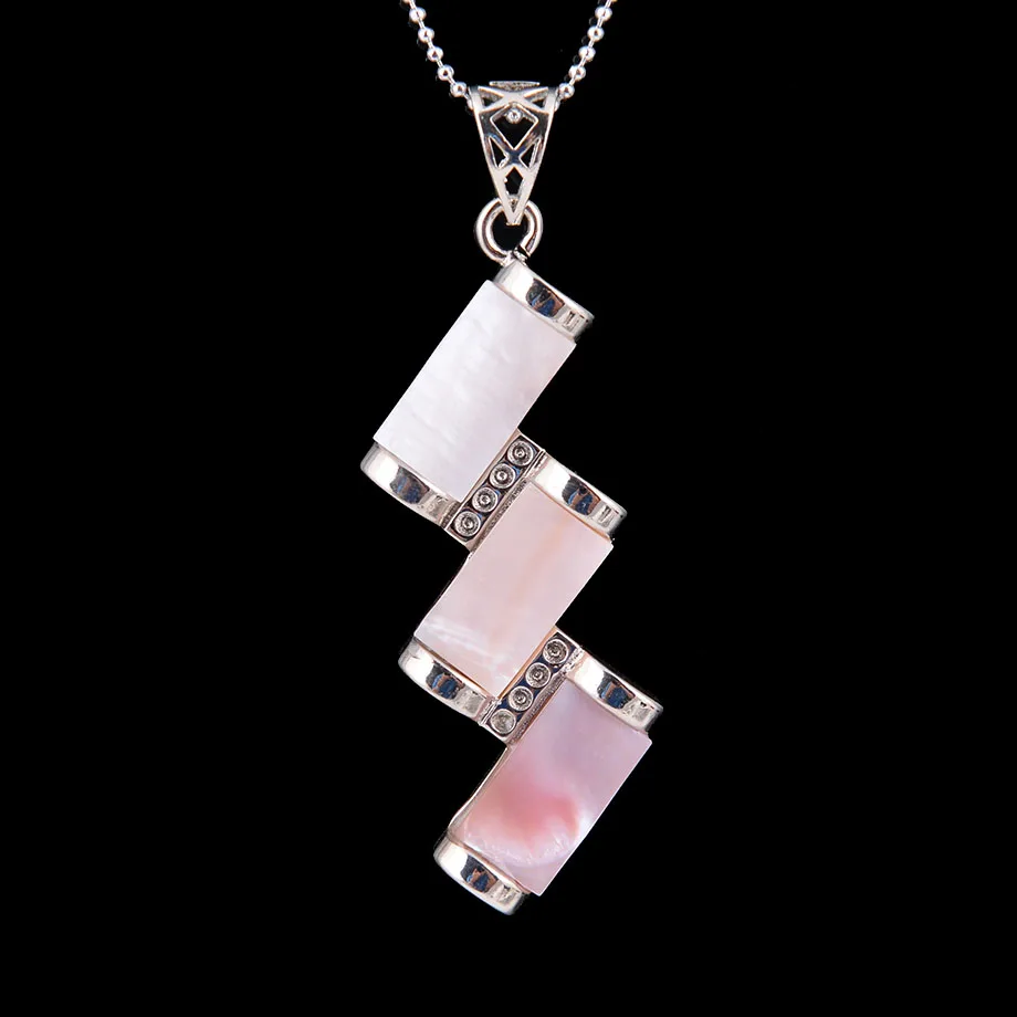Natural Paua Abalone Shell Pendulum Necklaces Pendants Raw Mother of Pearl Seashell Rhinestone Beads for Female Jeweller D535a | Украшения