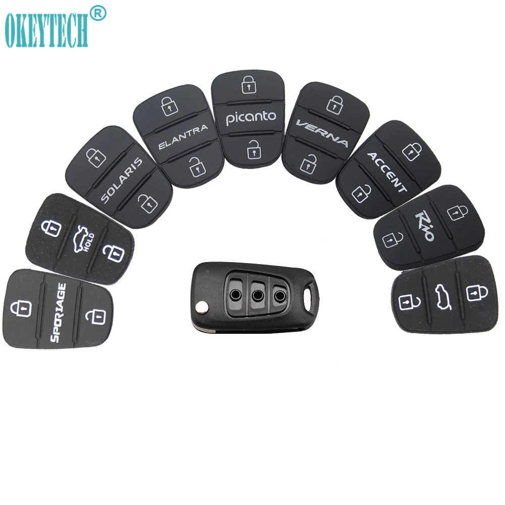 OkeyTech для Hyundai Picanto Solaris RIO Sportage Elantra Kia Verna 3 кнопки откидной складной чехол автомобильного ключа с