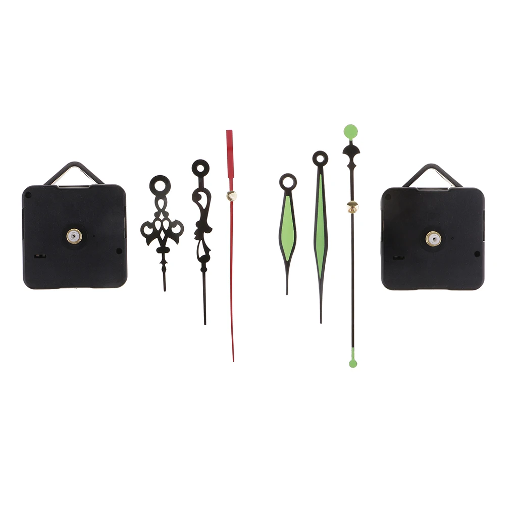 

Hot Black Quartz Wall Clock Movement Mechanism Hands DIY Repair Tool Parts Kit (Black and Green Pointer)