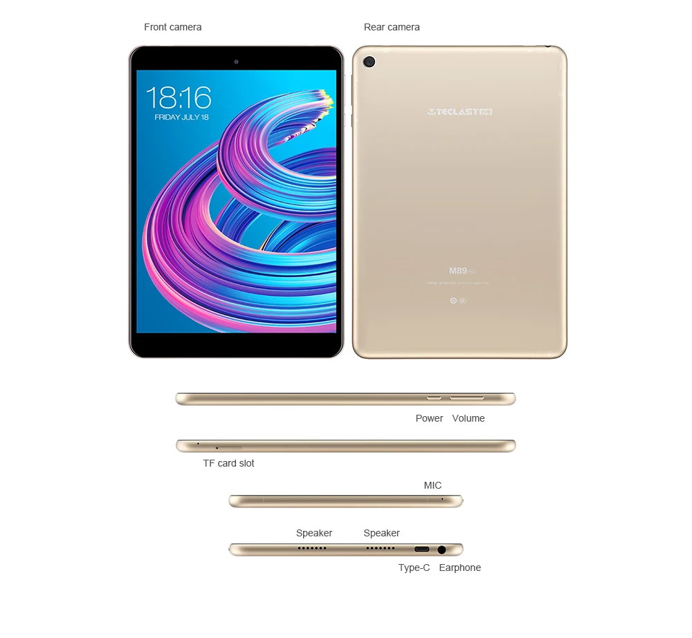Teclast M89 Pro ips 7 9 дюймов 2048 × 1536 планшетный ПК 3 ГБ ОЗУ 32 Гб ПЗУ 10 ядерный MTK8176 тип c две