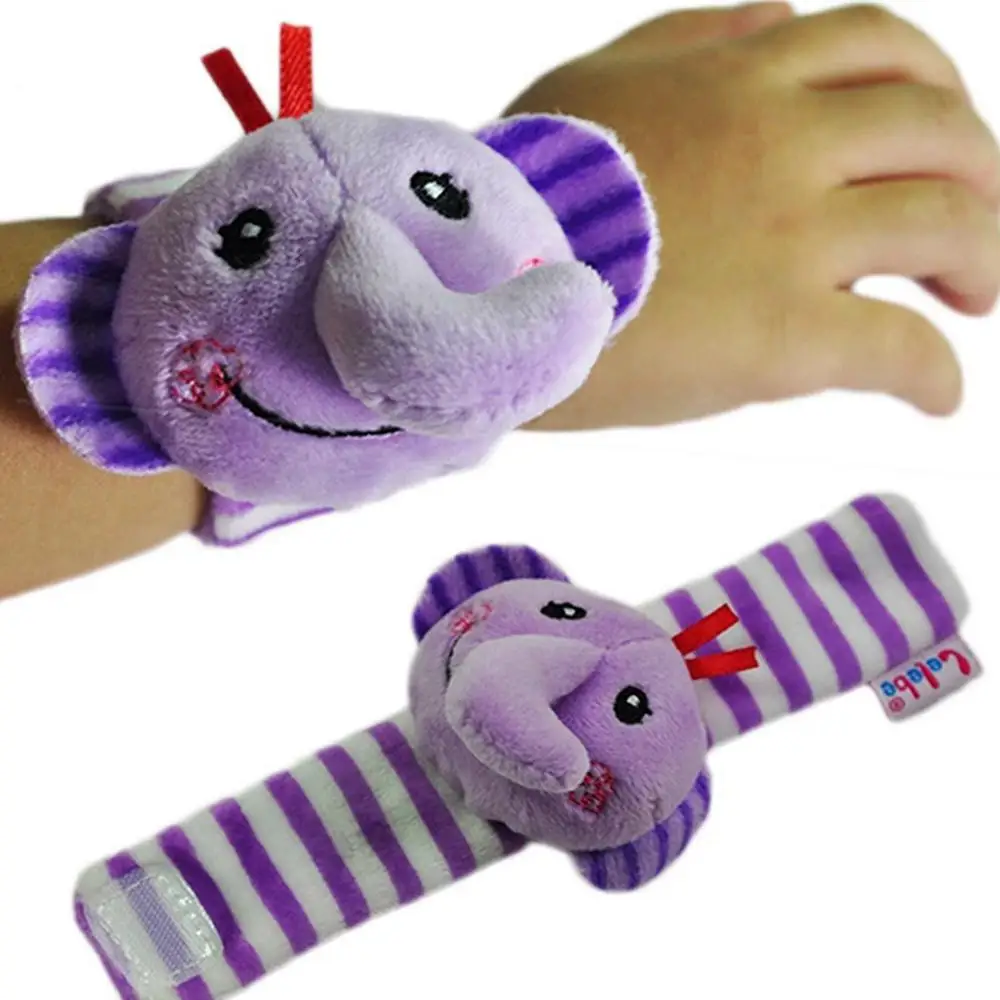 Детские милые Мультяшные животные на запястье погремушки Игрушка для