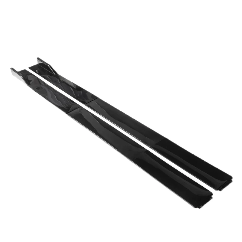 1 Pair 1.8M Black/Carbon Fiber Look Side Skirts Extension Rocker Panels Lip Splitters Car Styling Modified Kit | Автомобили и