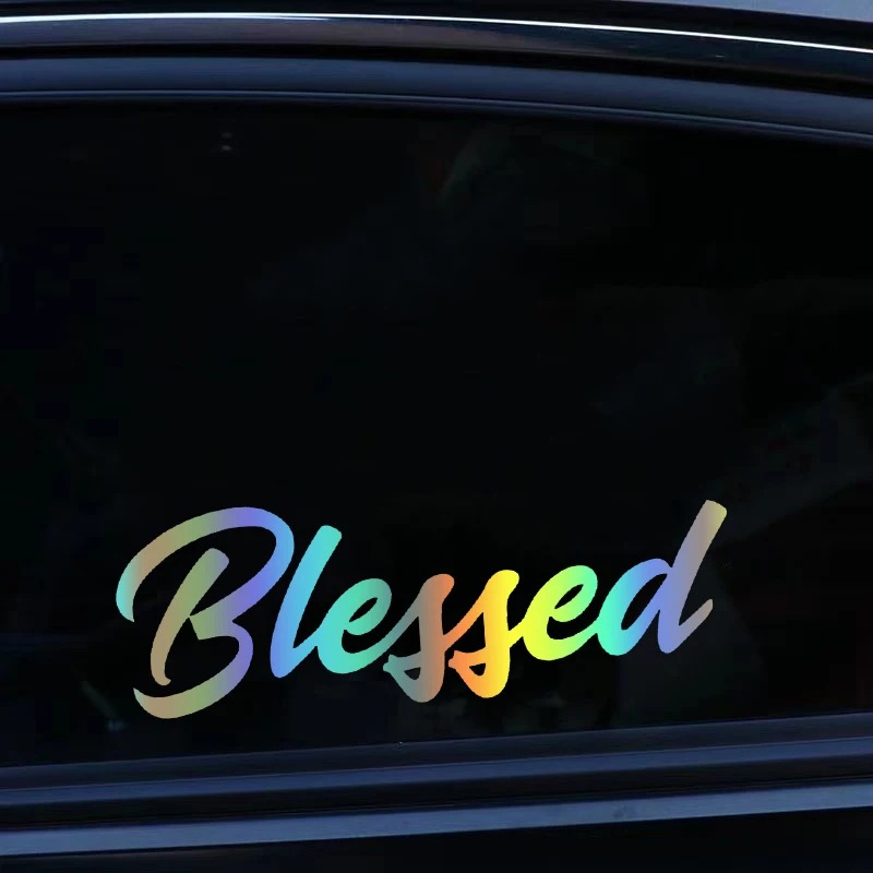 

Blessed Die-Cut Vinyl Decal Car Sticker Waterproof Auto Decors on Car Body Bumper Rear Window Laptop Choose Size #S60746