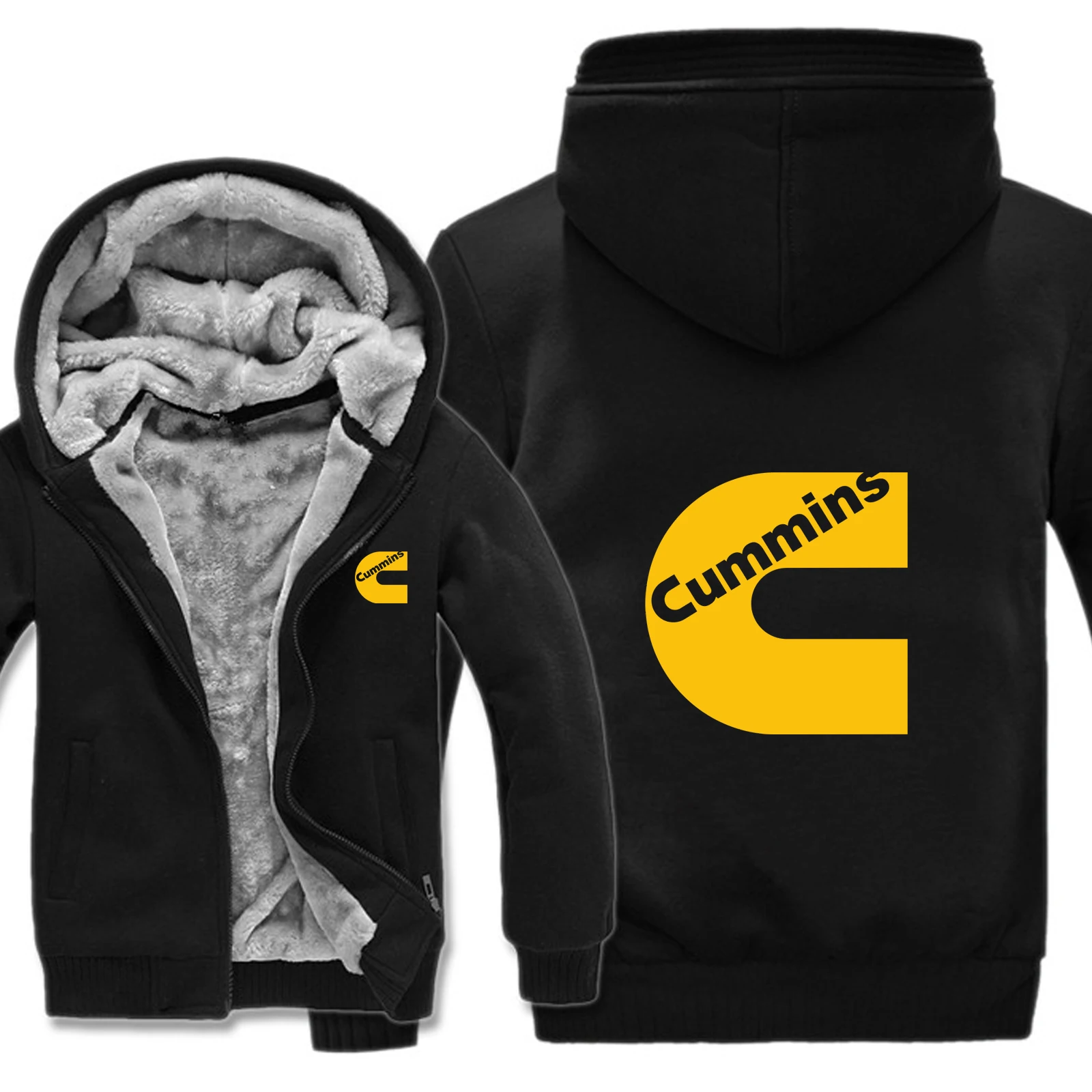 

Winter Cummins Hoodies Casual Men Fashion Wool Liner Jacket Cummins Sweatshirts Men Coat Pullover HS-010