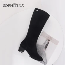SOPHITINA/удобные ботинки с круглым носком Высококачественная