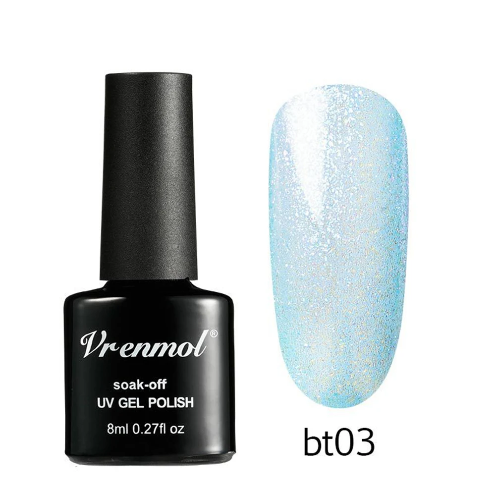 1Pc Glitter Gel Polish Soak Off UV LED Nail Art Varnish Shining Long Lasting Base Suitable to apply on UV gel nails, acrylic