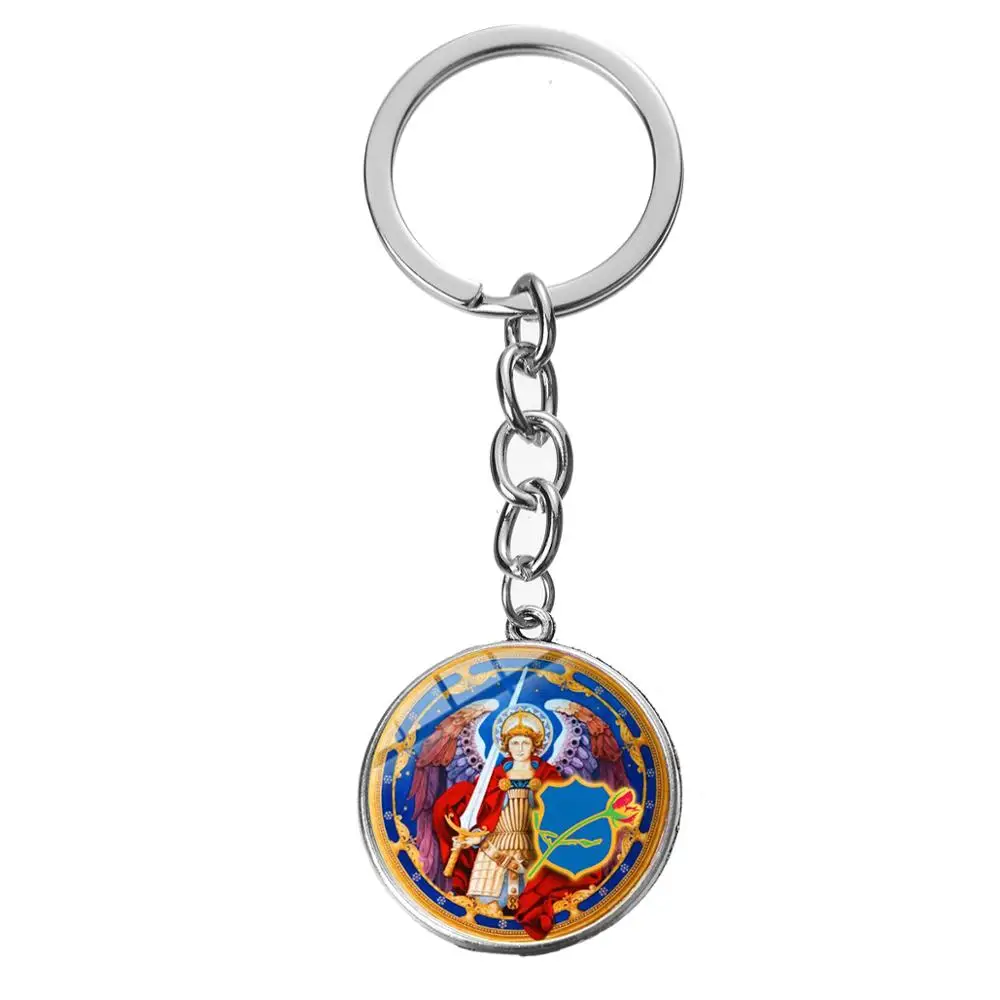SONGDA винтажный брелок-Шарм Archangel St. Майкл защитит меня, священный щит, защита, знак отправления, брелок, Христианский подарок - Цвет: Style 29