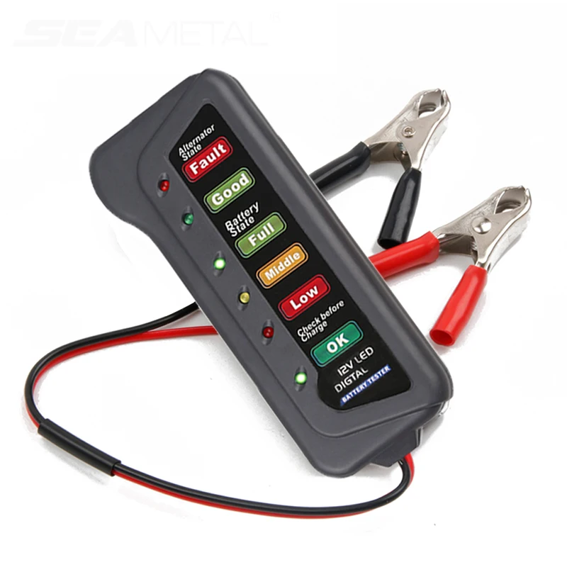 Цифровой анализатор автомобильного аккумулятора тестер переменного тока с 6
