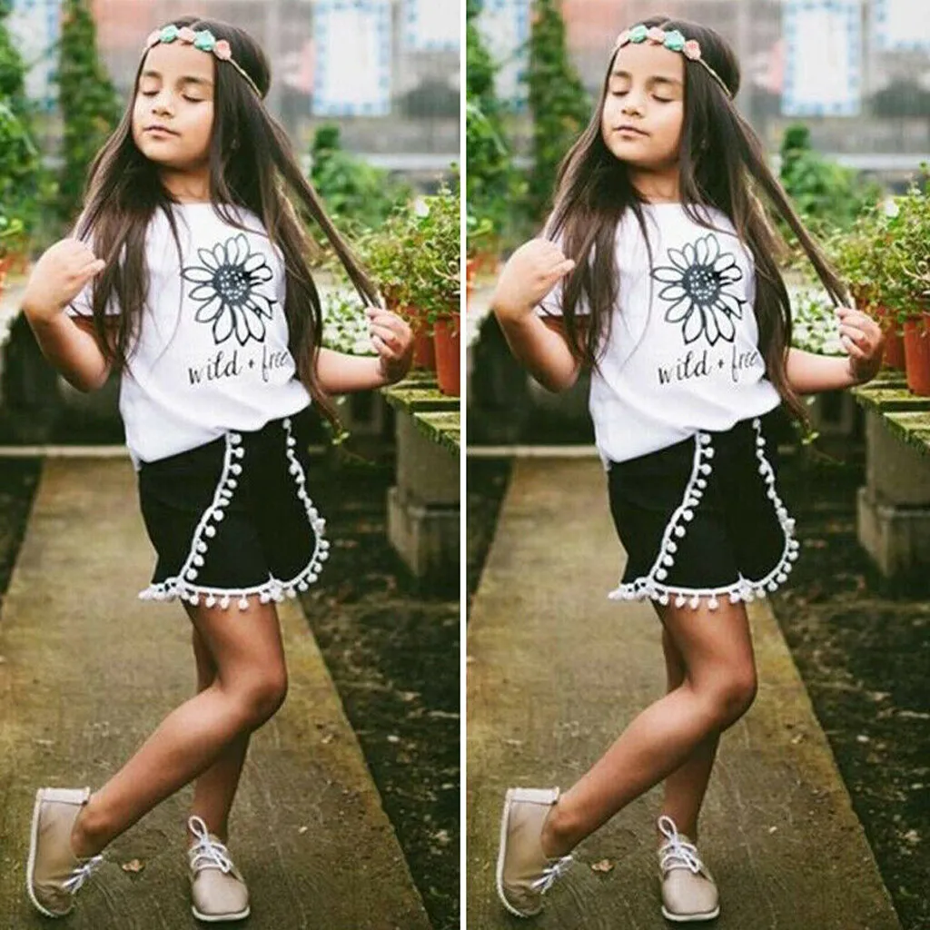 2019 Новое поступление Детская футболка с надписью Подсолнух для маленьких