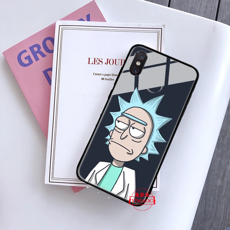 Роскошный чехол с мультипликационным принтом Рик и Морти Стекло для Xiaomi 8 Lite 9 A1 A2