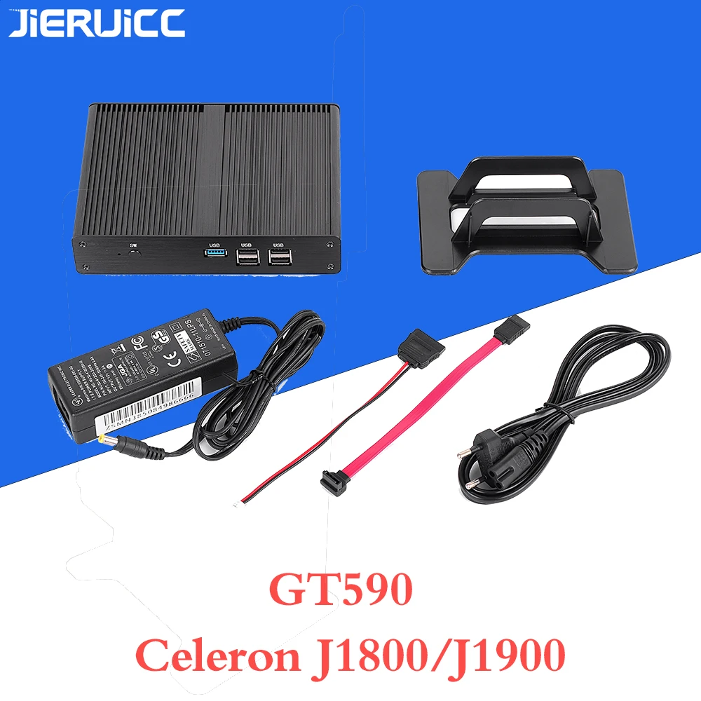 Мини-компьютер Intel Celeron j1800 j1900 четырехъядерный 2,0-2,41 ГГц безвентиляторный дизайн 7*24 часа работы, пыленепроницаемый, нулевой шум