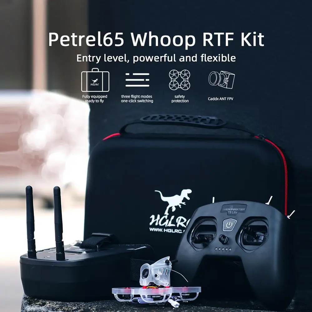 

HGLRC Petrel 65 65 мм 1S бесщеточный Дрон Tinywhoop FPV радиомастер T8 Lite контроллер VR009 FPV комплект очков RTF для начинающих