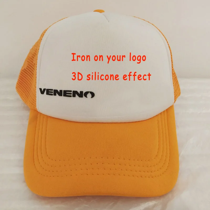 

10pcs Adult 3D Silicone Logo Custom Trucker Hat Boys&Girls Summer Mesh Cap Print Name for Men Women Hat