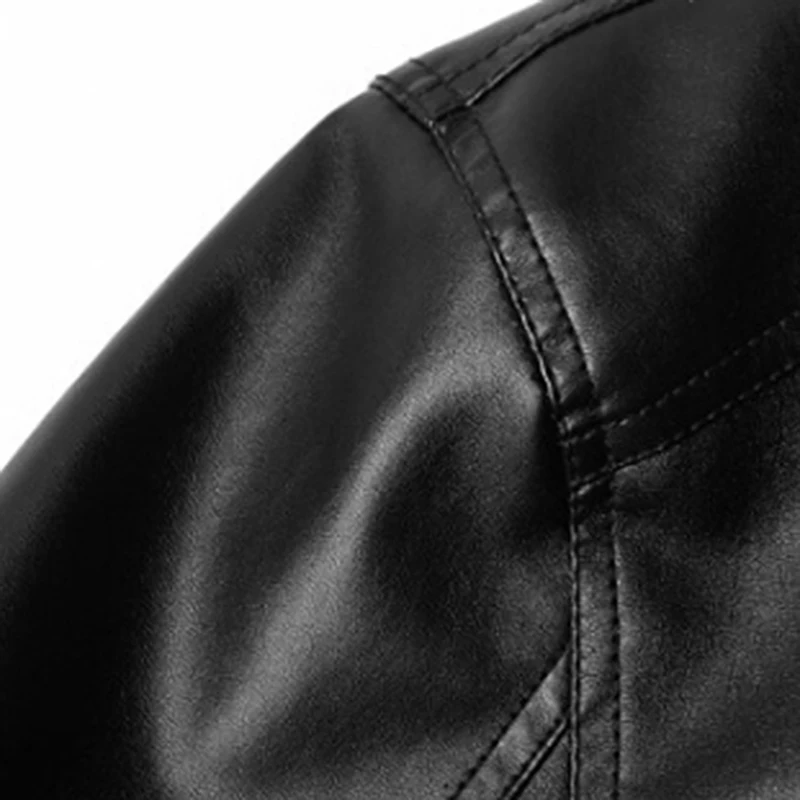 Мужская куртка из искусственной кожи, Осеннее повседневное приталенное пальто для фитнеса, пальто с воротником-стойкой, мотоциклетная кожа... от AliExpress WW
