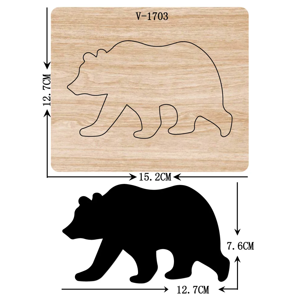 Новые деревянные штампы в виде медведя для скрапбукинга разных