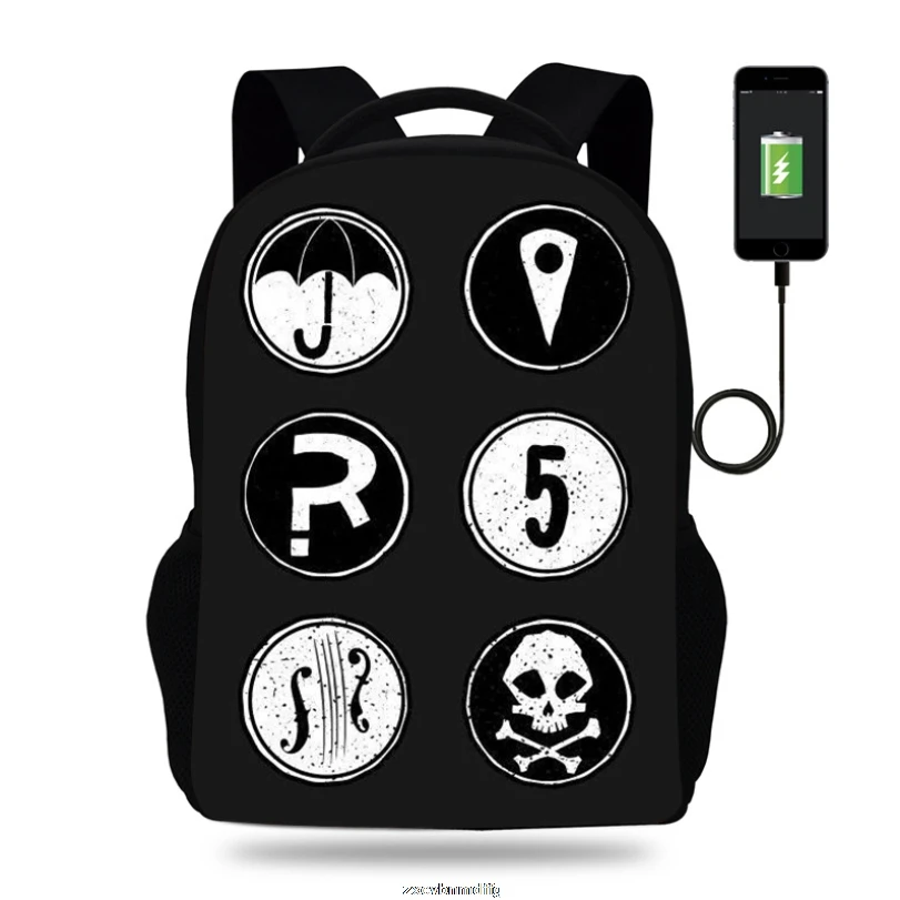 Umbrella Academy ёмкость UT MALUM PLUVIA рюкзак Многофункциональный USB зарядка школьный Аниме