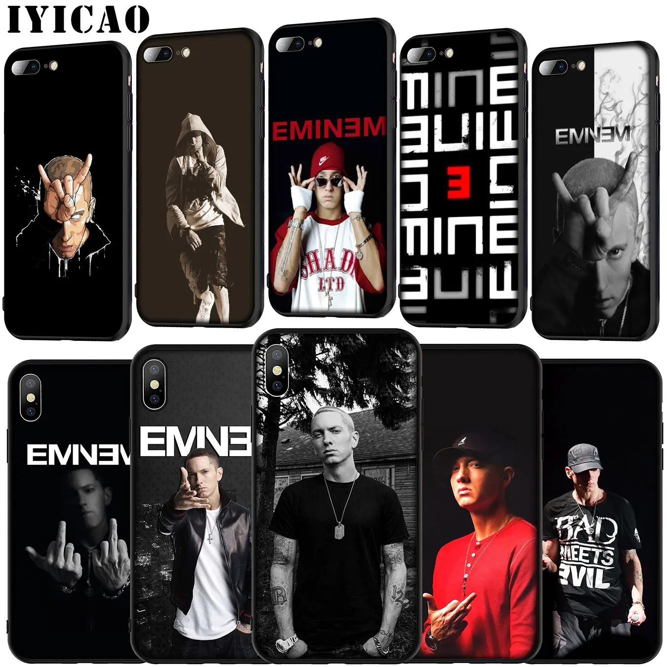 Hip Hop Rapper Eminem rap Soft Silicone Cover Case for iPhone 11 Pro XR X XS Max 6 6S 7 8 Plus 5 5S SE Phone |