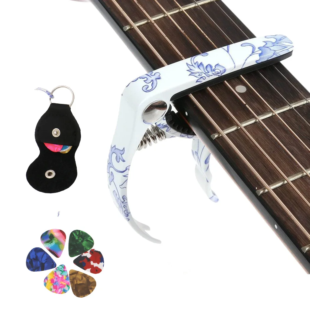 

3 Colors Wood Guitar Capo with Perfect Silicon Cushion for Guitar Ukulele Tuning Musical Instrument Accessories Guitar Clip
