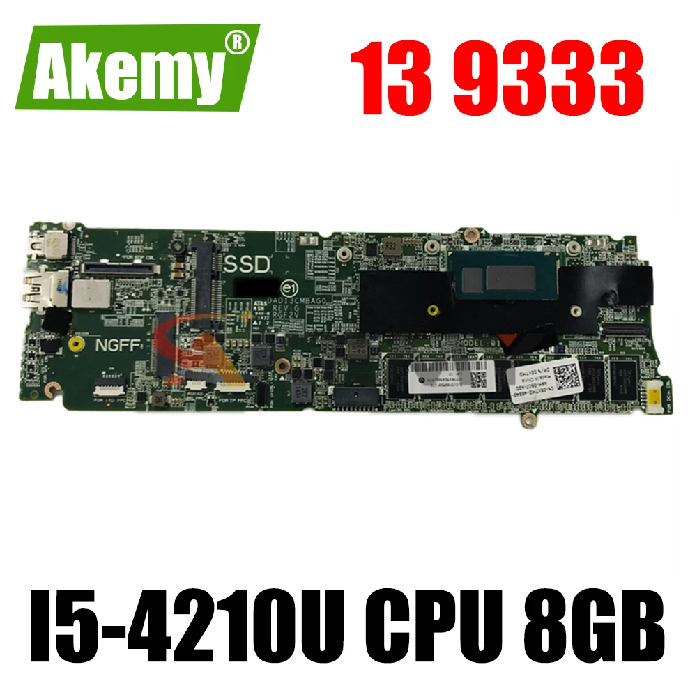 Материнская плата для ноутбука DELL XPS 13 9333 модель CN-05XTMD 05XTMD 5XTMD DAD13CMBAG0 с SR1EF I5-4210U CPU 8