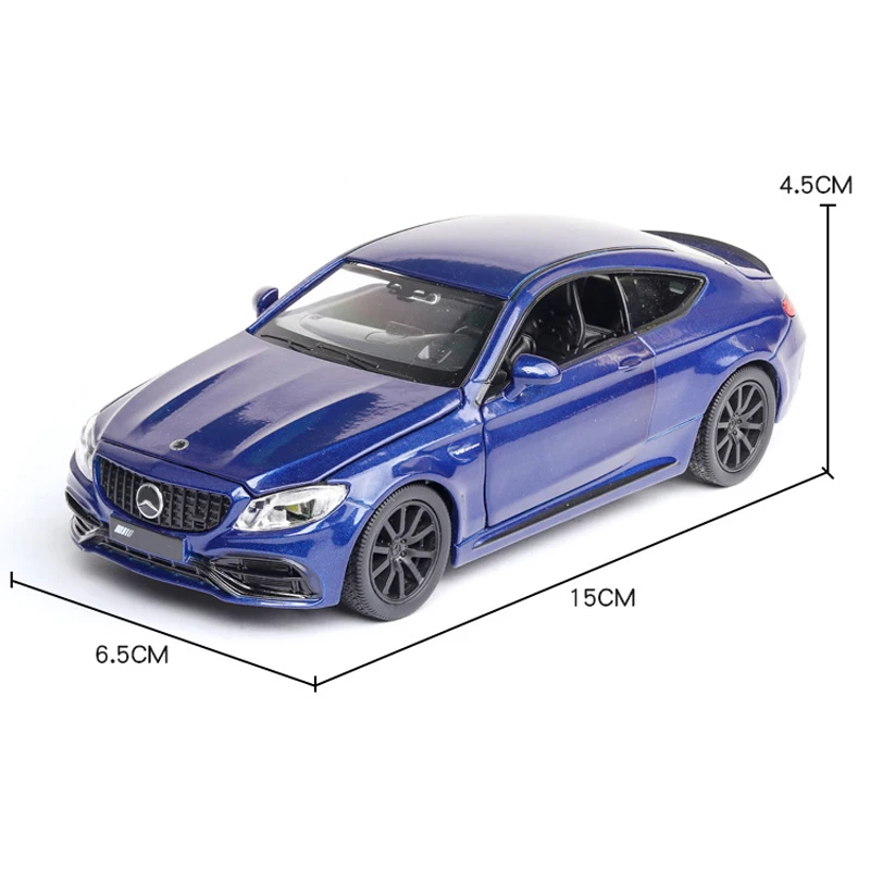 

HOBEKARS RMZ 1:32 Diecast Model Cars C63S Simulation Alloy Metal Pull Back Sport Toys Vehicles With Light Sound For Collection