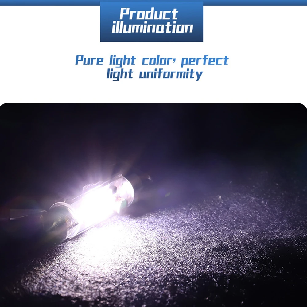 Светодиодный светильник для номерного знака супер белый 2 шт. 31 мм 36 39 41 6418 C5W 4 Вт 12