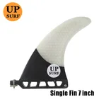 Доска для серфинга, 7-дюймовые плавники с одним ребром, с логотипом UPSURF, центральное ребро, из стекловолокна, доска для серфинга, ласты хорошего качества