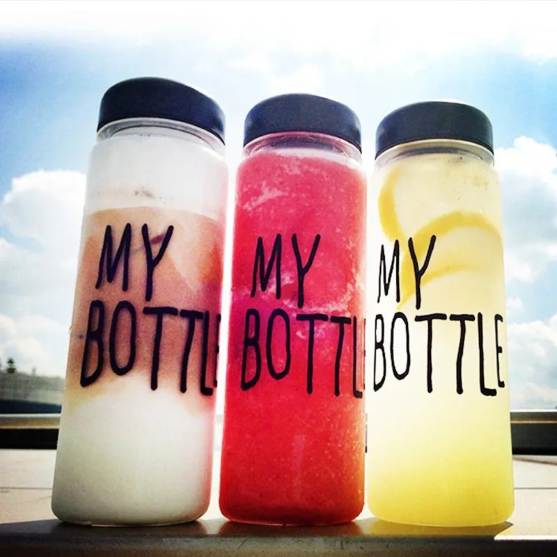 

500ml My Bottle Korean Water Bottles Girl Tea Drinking Bottle Sport Outdoor Travel Portable Leak Proof Drinkware For Kids Mug