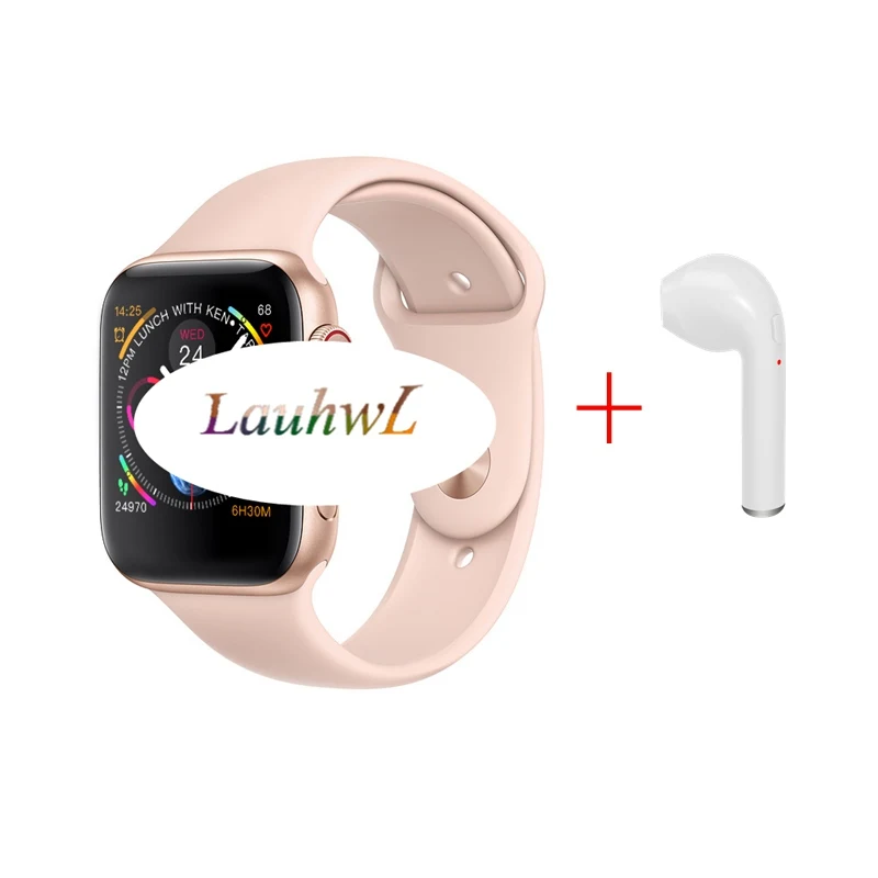 rose add h Bluetooth Вызов Смарт Браслет для проверки сердечного ритма 9 1:1 SmartWatch 44 мм с gps ДЛЯ Apple iOS Android сердечного ритма ЭКГ-шагомер IWO 8 iwo 8 plus - Цвет: rose add h